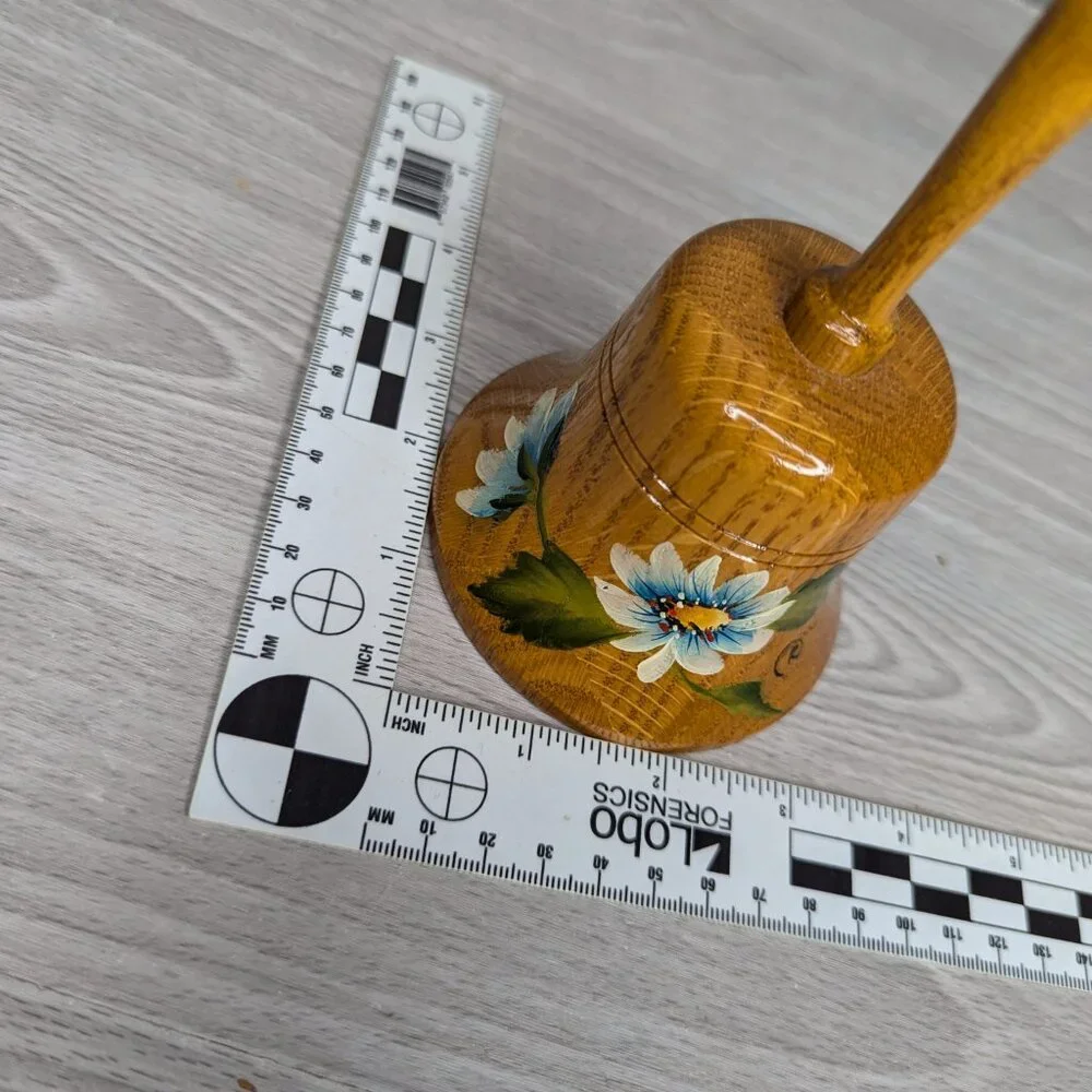 Vintage Wooden Bell Music Box 6